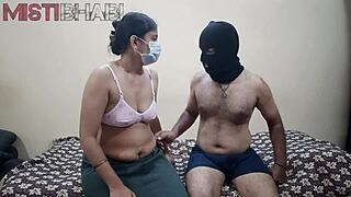 Desi bhabi gets a super doggy style fuck, creampie included, in a quick homemade session.