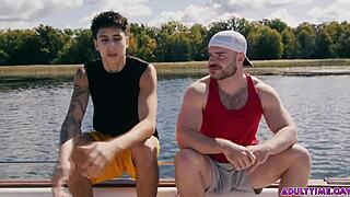 Angel Elias and Marcus McNeil on Open Ocean Boat