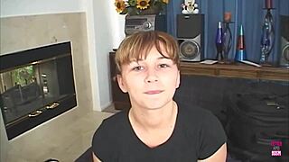 out of this world brunette hottie gets filmed while deep throating and riding reverse cowgirl