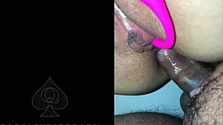 My friend is playin with my wife's ass and puttin a toy in her pussy