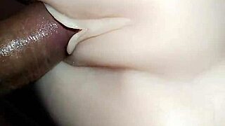 Candy experimenting with positions in creampie fun