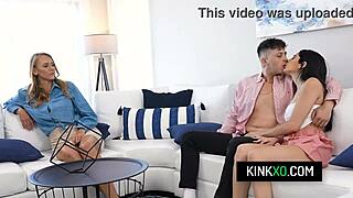 Hot Stepmom Jasmine Daze And Stepdaughter Angel Gostosa Fuck With Their Neighbor