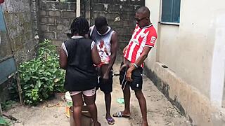 she couldnt resist the urge to fuck the 2 biggest dicks in the hood