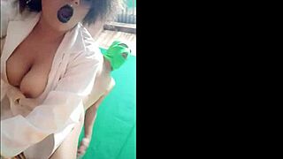 the old woman gets intense vaginal sex while held tight by legs