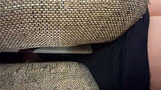 i found my stepmother stuck in the couch and fucked her hard