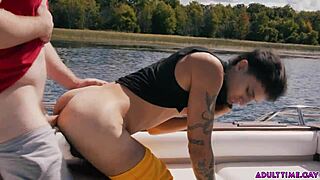 Angel Elias and Marcus McNeil on Open Ocean Boat