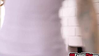 two hot stepmoms say, 'enjoy our pov double blowjob, lucky stepson'