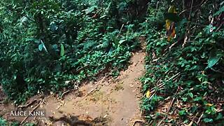 Alice Feels Thrilled Stripping Off Her Micro Bikini At The Crowded Public Beach