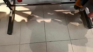 your italian stepmother shows you her ass and hairy pussy in a dressing room