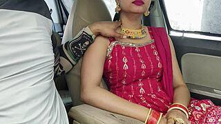 Cute Desi Indian Beautiful Bhabhi Enjoys Huge Dick In Car Outdoor Risky Public Setting