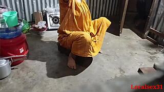 local indian girlfriend seduces during house cleaning