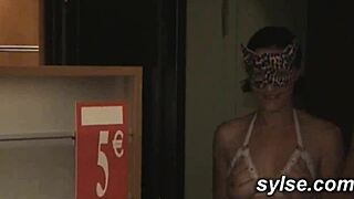 Three Milfs Flashing Before Shop Fucking