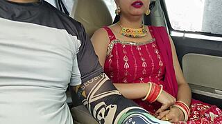 Cute Desi Indian Beautiful Bhabhi Enjoys Huge Dick In Car Outdoor Risky Public Setting