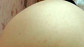 Russian brunette in stockings sucks thick dildo with dirty talk fingers pussy close-up anal fingering