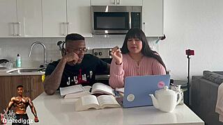 Latina BBW gets dicked down for being a great study buddy!