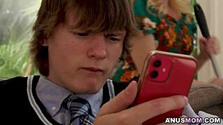 blonde christian stepmom christie stevens catches her stepson spikey dee watching anal porn