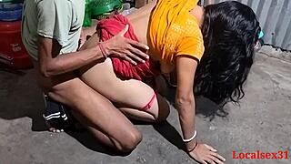 local indian girlfriend seduces during house cleaning