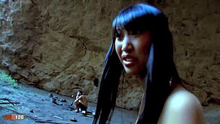 Sharon Lee Natural Big Tits Anal in Cave