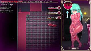 mage kanade experiences emotional highs in futanari dungeon quest ep 2, lactating milk while getting blowjob and handjob from slime