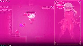 mage kanade experiences emotional highs in futanari dungeon quest ep 2, lactating milk while getting blowjob and handjob from slime