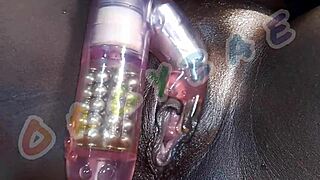 Bitches team up on bar man from club in squirting threesome