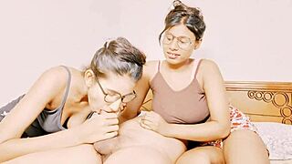 young boy feels overwhelming pleasure fucking his two older step-sisters passionately