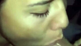 Latina neighbor's pierced pussy gets homemade blowjob and swallows hot cum