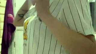 making video call to neighbor while cuck watches football