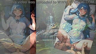 Big Cock Missionary Fucking In Onsen Leads To Orgasm With Music