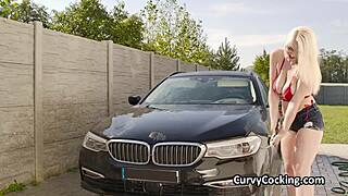 busty bikini gf wants dick after soapy car wash