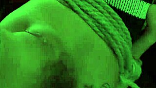 Bent Over Busty Babe Ass Caned in Bondage