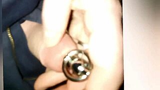 Jayq's sounding session with steel plug in penis and urethra stretching