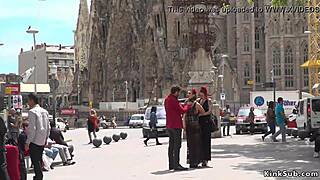 Alt mistress disgraces SPANISH babe in PUBLIC