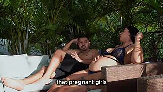 Pregnant Melani Rincon gives ass to boss in doggystyle and cowgirl 😈