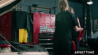 adult time - huge naturals babe octavia red pounded with big pink strap-on by pawg bestie tommy king