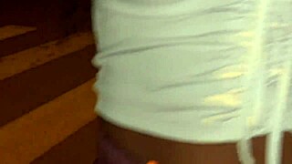 I met the neighbor on the street and convinced her to show her ass.