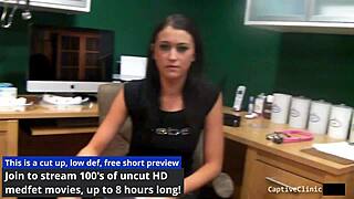 Alexis Grace as new guinea pig in bondage behind scenes