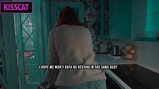 Step Mom Cant Lie Alone on Vacation and Comes to Step Sons Shared Bed for Hard Sex