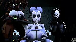 i compiled all the puppet scenes from fnaf, part 1, showing the big ass and tits in a fun way.