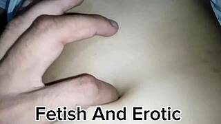 Wow, a deep navel massage that drives her wild!