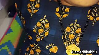 Desi Indian bhabhi enjoys passionate sex at home while husband is away.