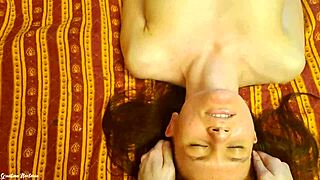 olive oil tits massage squeezing them bouncy and wet