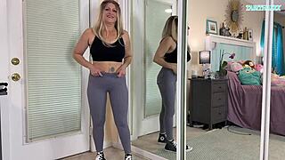 Tabithaxxx's Emotional Gym Workout Clothes Try On