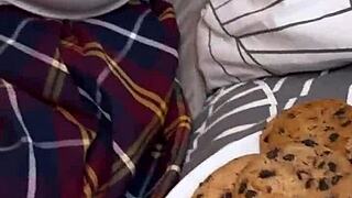 Big natural tits or cookies - exploring the neutral choice between natural assets and cookies in this video