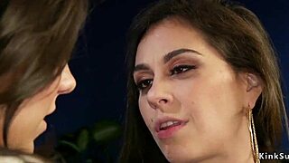 lesbian sex therapist anal fucks babe with strapon domination