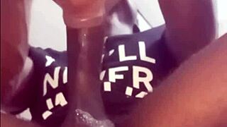 teaching my little 18+ slut how to give sloppy throat using big black cock