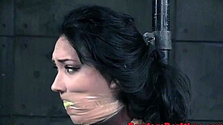 beauty gets dildo fucked by master from behind 😈