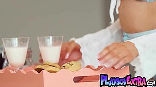 Ruby Mae, nude British MILF housewife, struts in high heels while prepping breakfast