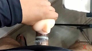 condom break during intense male solo session