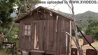 Amber Rayne, Hannah West, Kaci Star Outdoor Gangbang